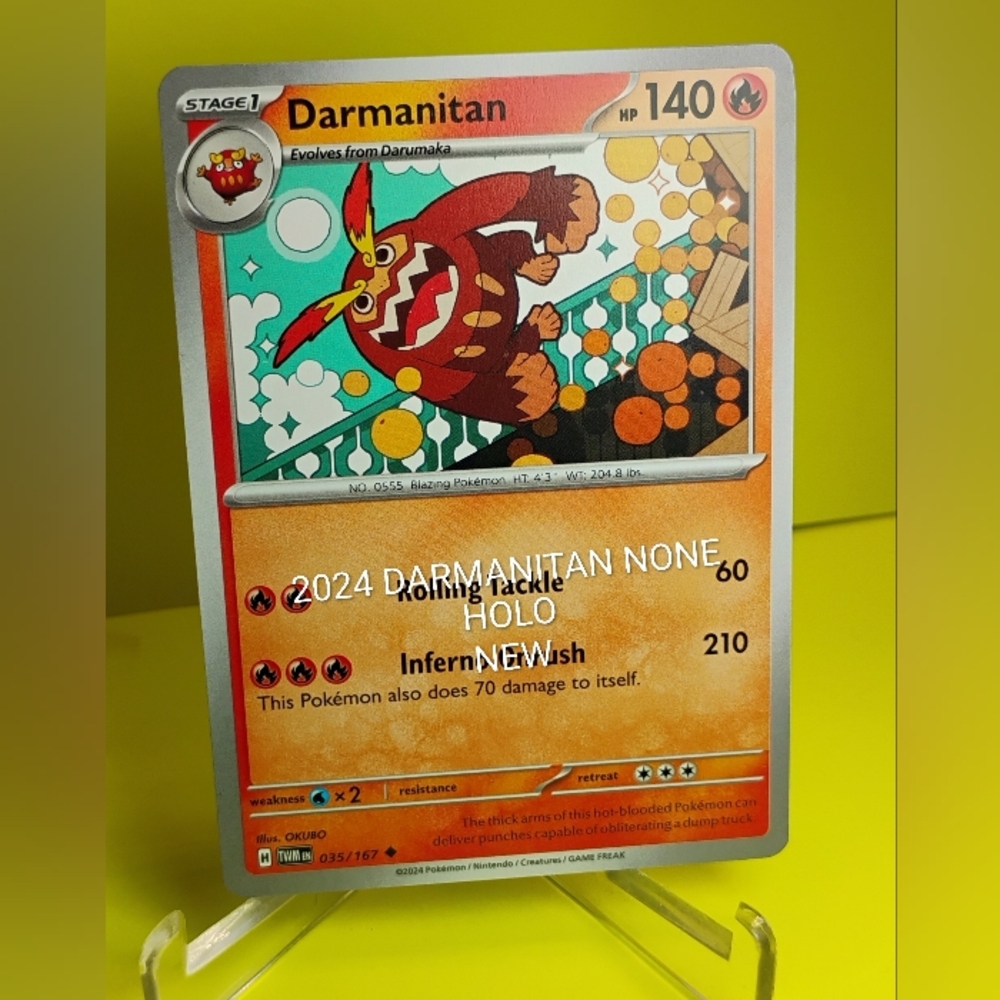 Darmanitan #035/167 None HOLO Pokémon Card Twilight Mint Condition